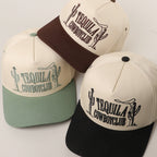 Tequila Cowboy Club 3D Letter Embroidery Two-Tone Hat