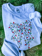 Christmas Bow Embroidered Sweatshirt