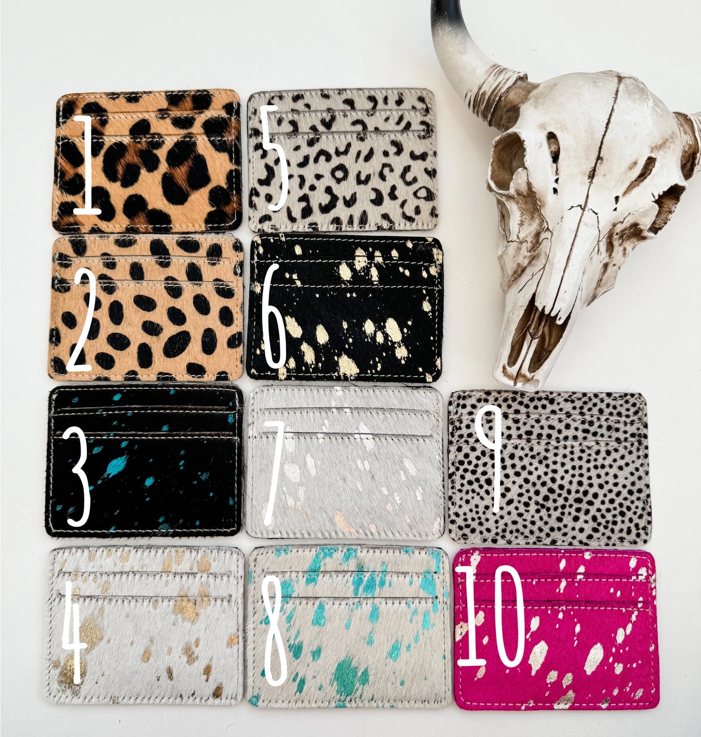 Western Cowhide Credit Card Holder - Money Holder