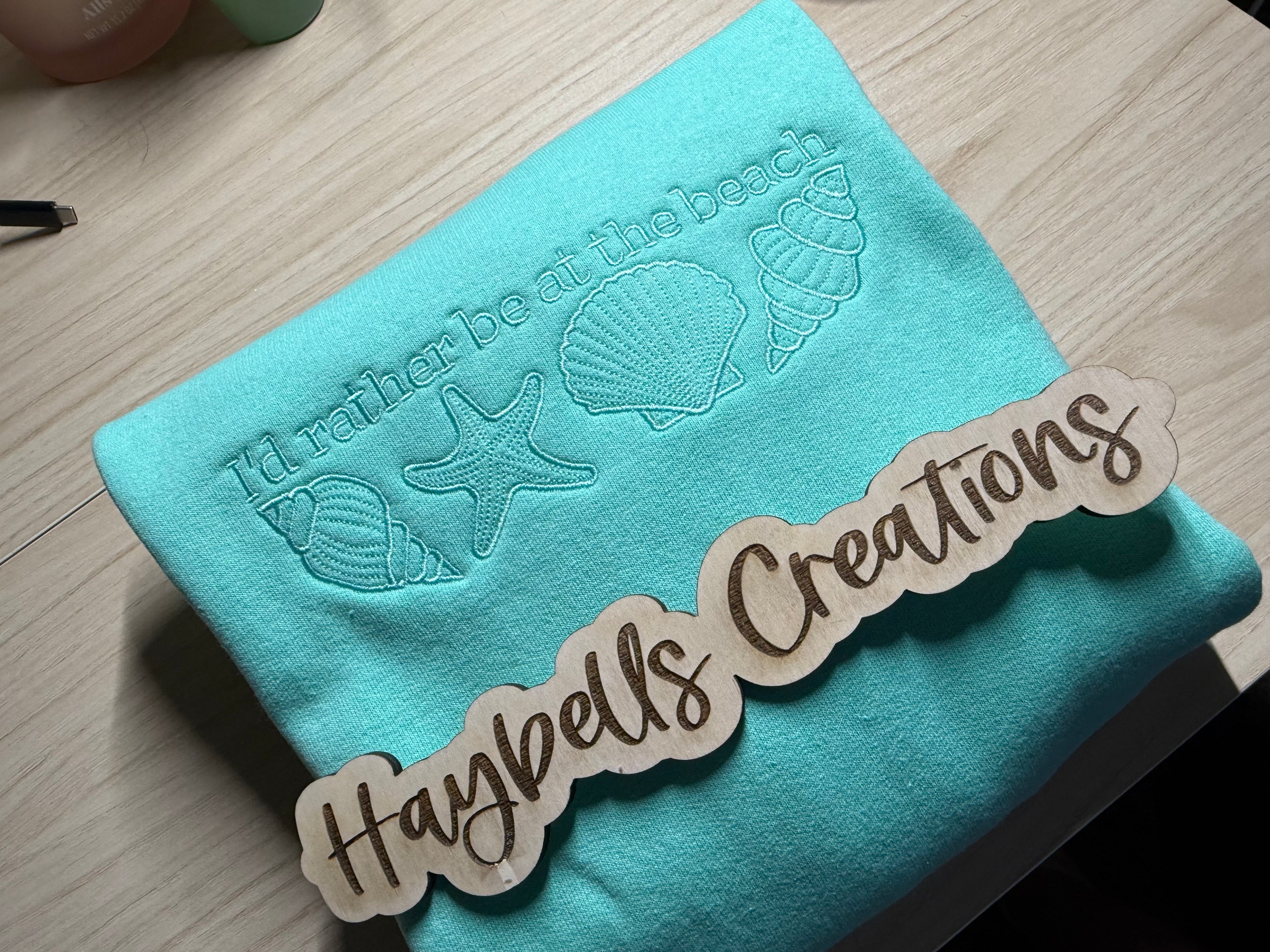 I'd Rather Be At The Beach Embroidered Tee | Sweatshirt