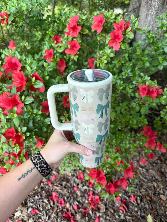 Bible Verse Bow Tumbler