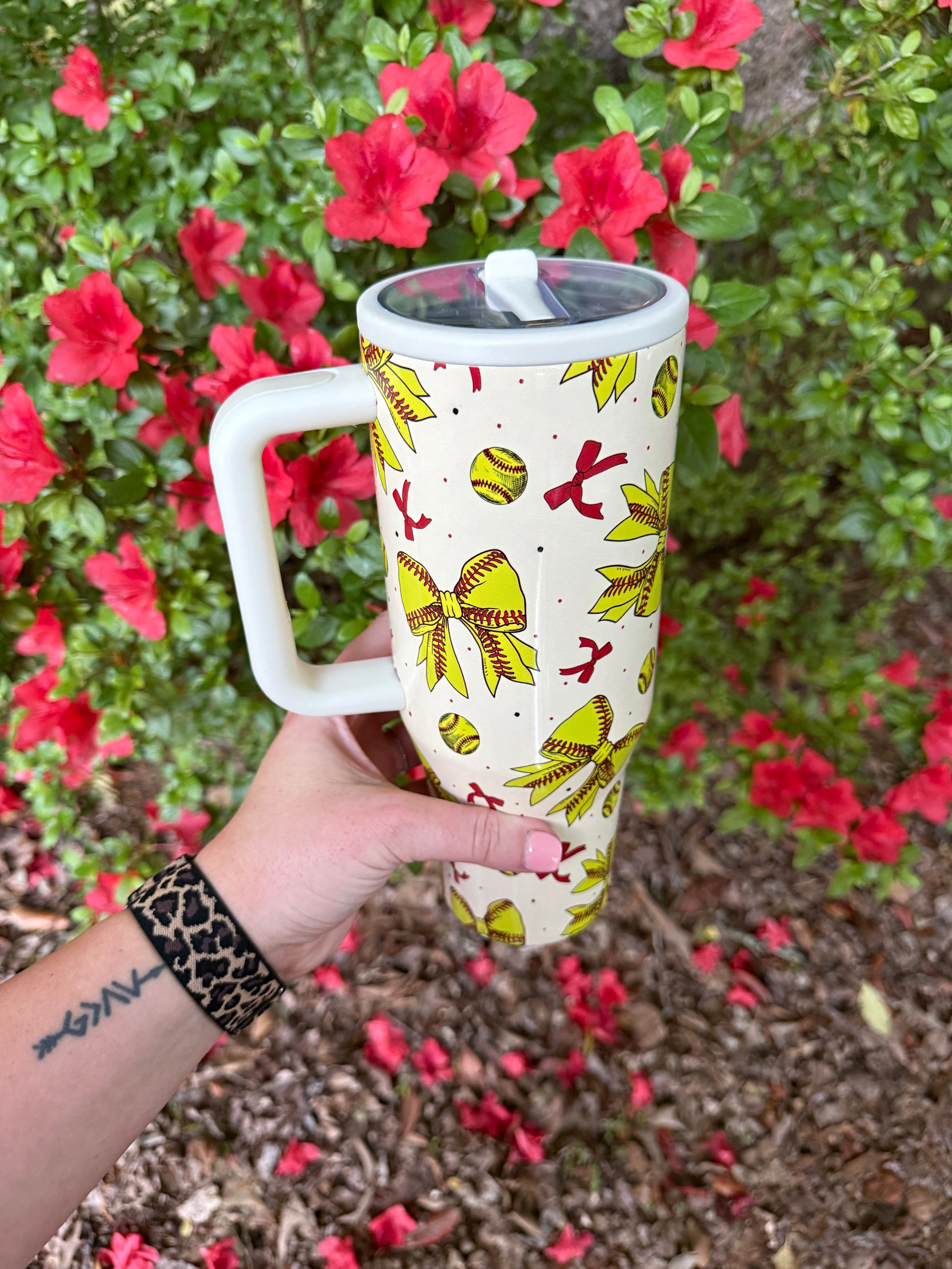 Softball Bow Tumbler