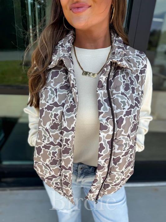 Duck Camo Puffer Vest