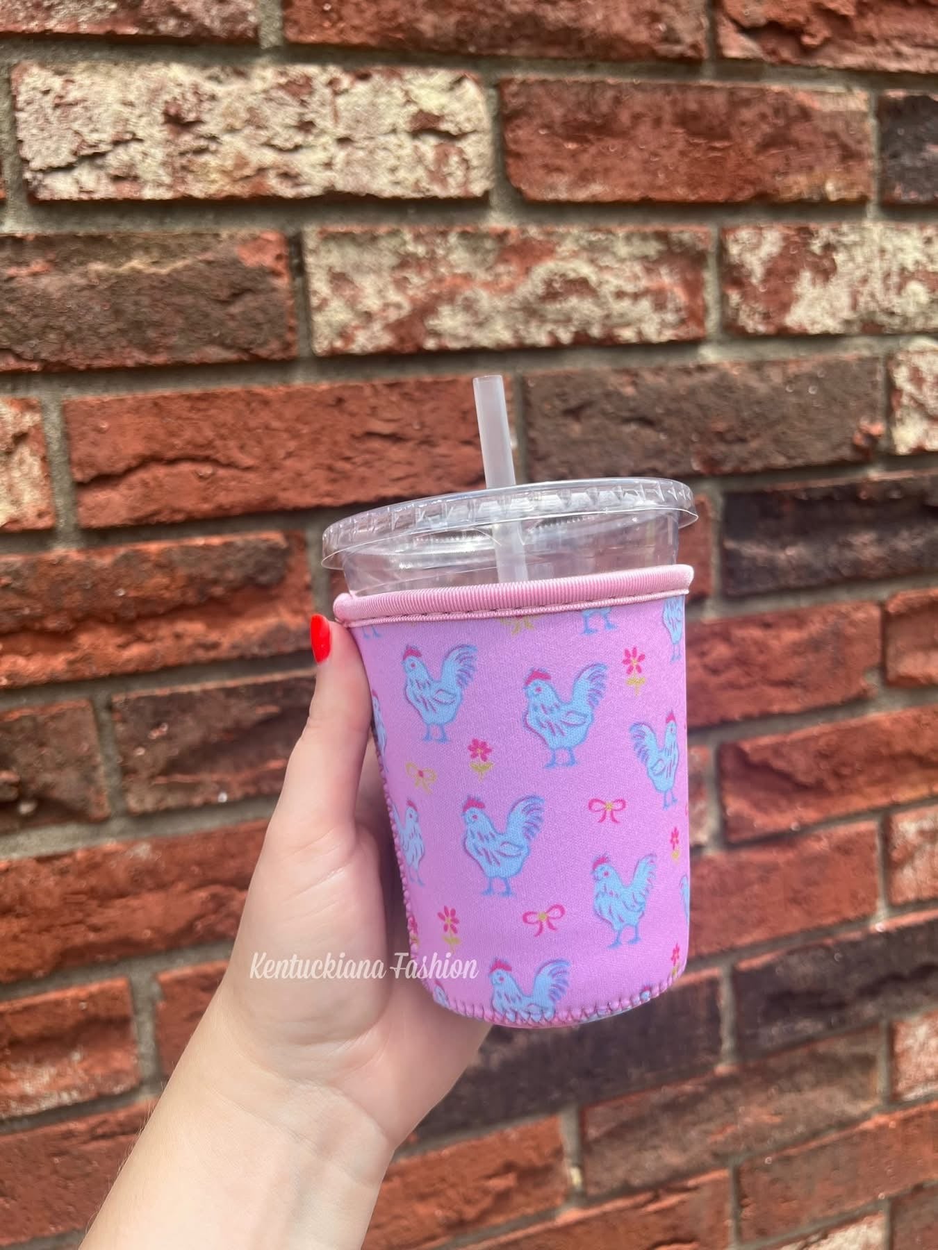 Neon Chicken Drink Koozie