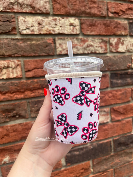 Checkered Paws Drink Koozie