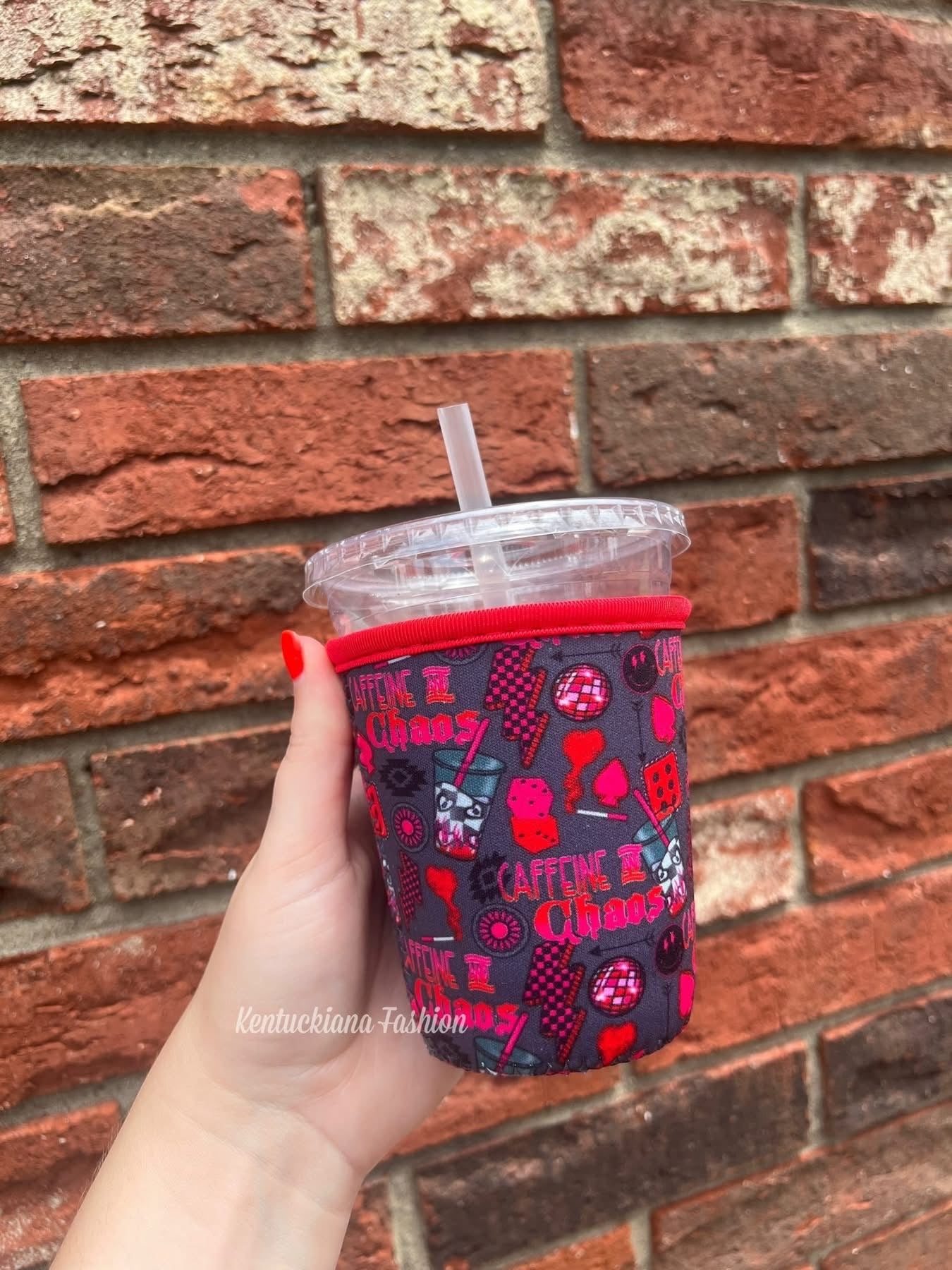 Caffeine And Chaos Koozie