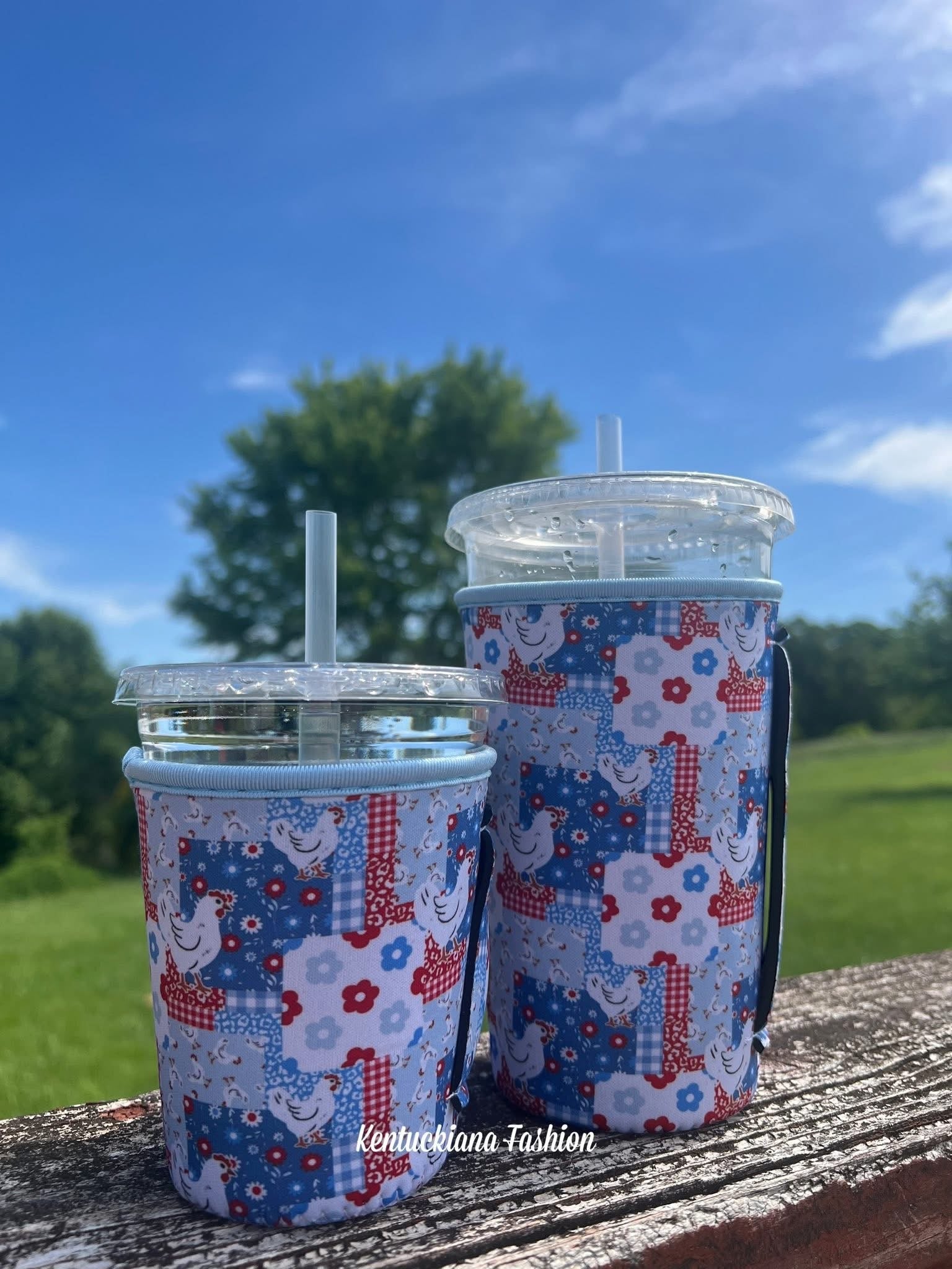 USA Chicken Drink Koozie With Handles